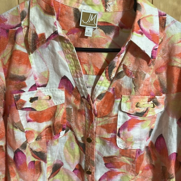 JM Collection Multicolor Floral Blouse - Picture 6 of 8